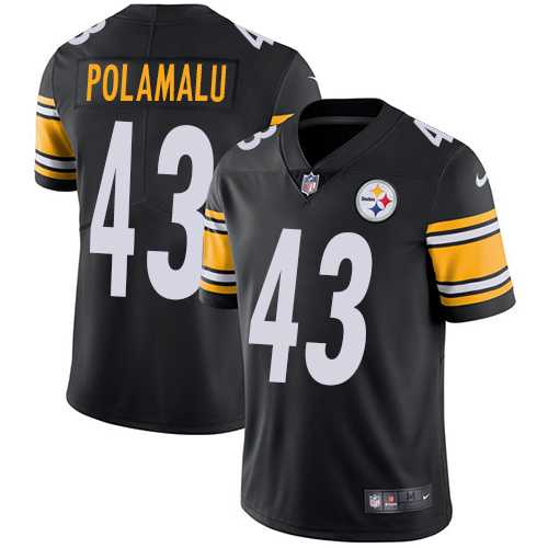 Nike Pittsburgh Steelers #43 Troy Polamalu Black Team Color NFL Vapor Untouchable Limited Jersey,We sell and wholesale Nike Pittsburgh Steelers #43 Troy Polamalu Black Team Color NFL Vapor Untouchable Limited Jersey on line form chian!